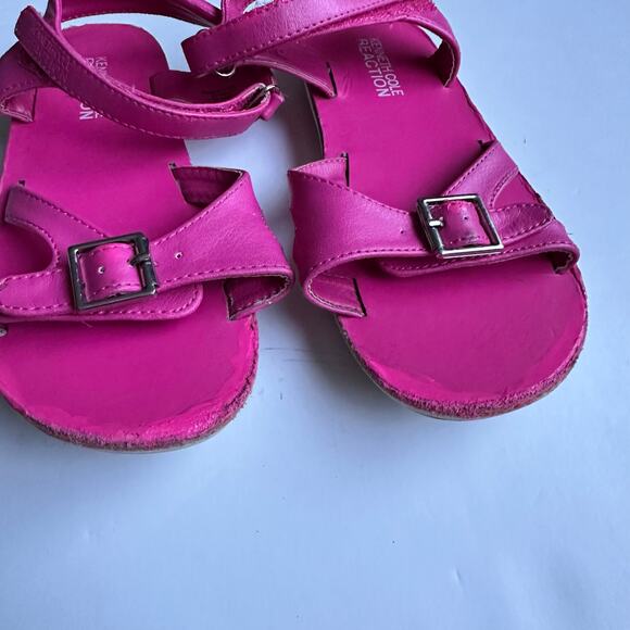 Kenneth Cole Pink Gladiator Sandals Girls Size 12 - Picture 2 of 5